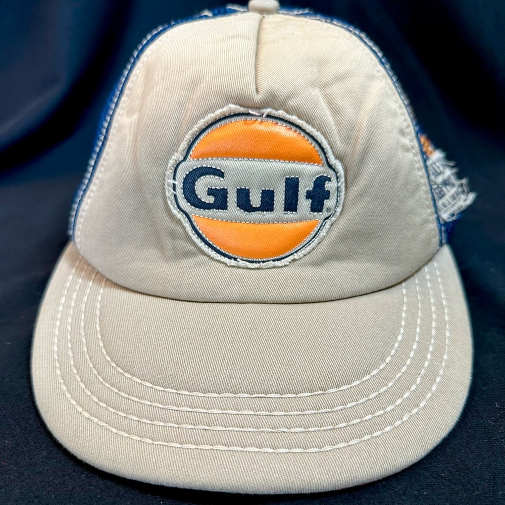 Gulf Gasoline, stitched, snap back, trucker hat
